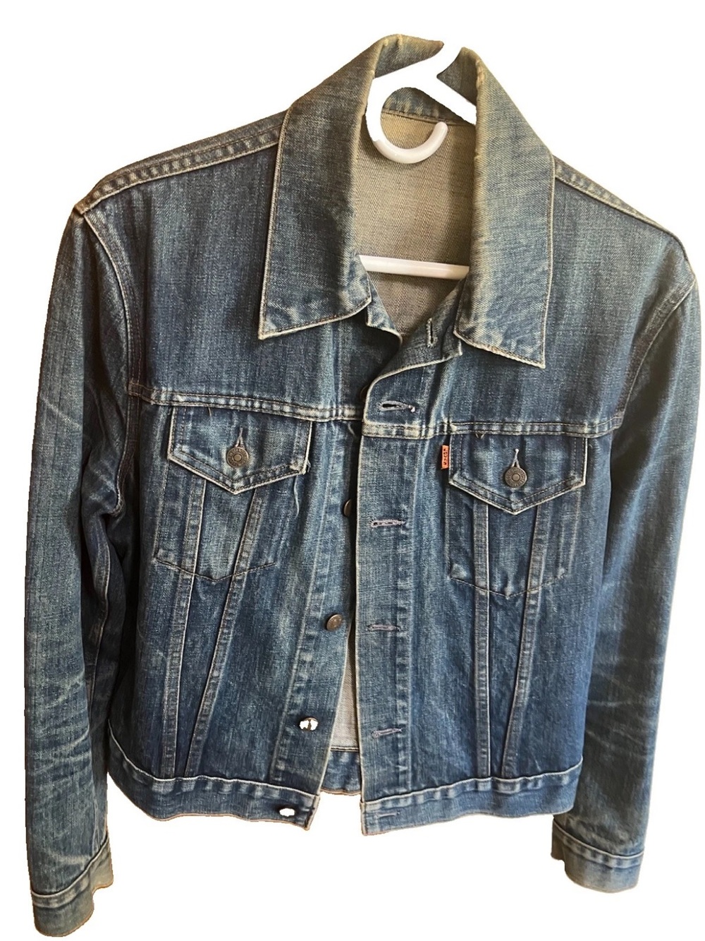 Vintage 70s Levis Orange Tab Denim Trucker Jacket